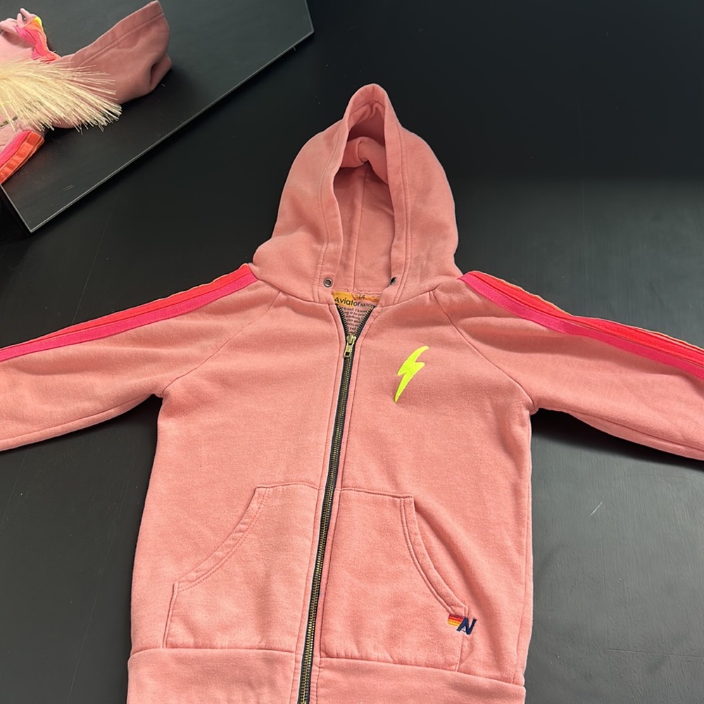 Aviator Nation coral zip up